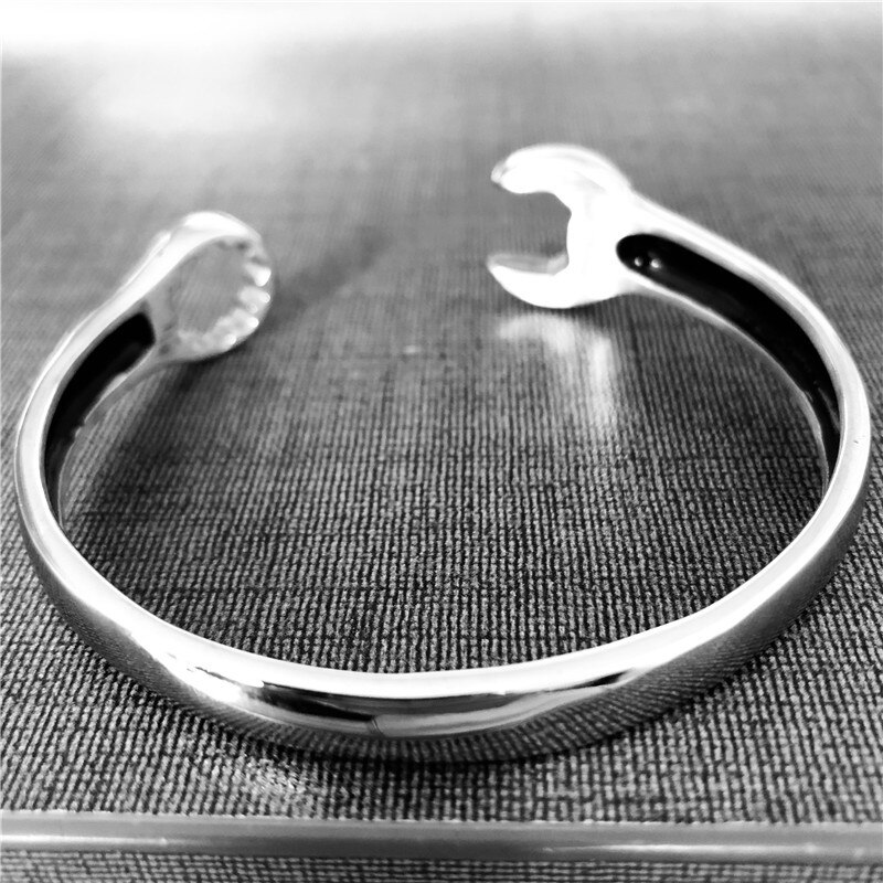 brazalete llave inglesa 316L de acero inoxidable Cool de pulido llave pulsera