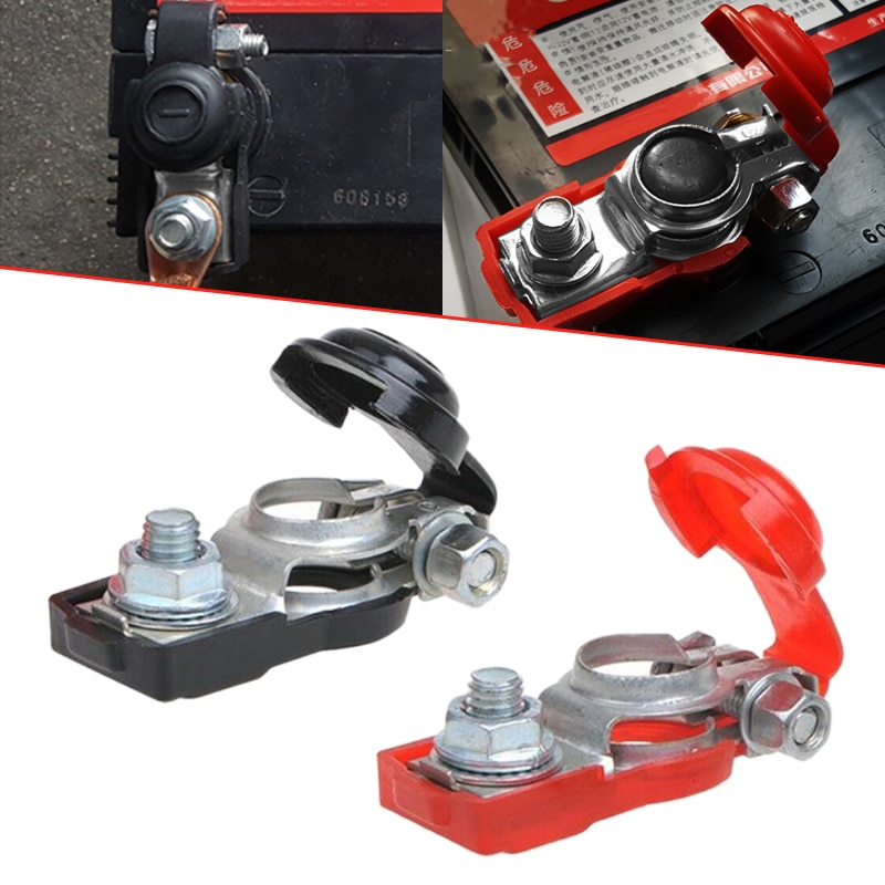 1Pair Car Battery Cable Terminal Clamps Clip Quick Connectors Protector Cleaning Set Positive Pole Clamp Accesories