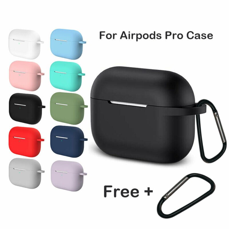 Voor Apple Airpods Pro Rubber Case Protector Siliconen Carbon Fiber TPU Oortelefoon Opladen Cover