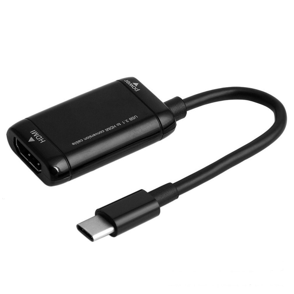 Cable adaptador USB 3,1 de USB-C tipo C a HDMl para M H L, Cable de extensión de Video negro para tableta de teléfono Android
