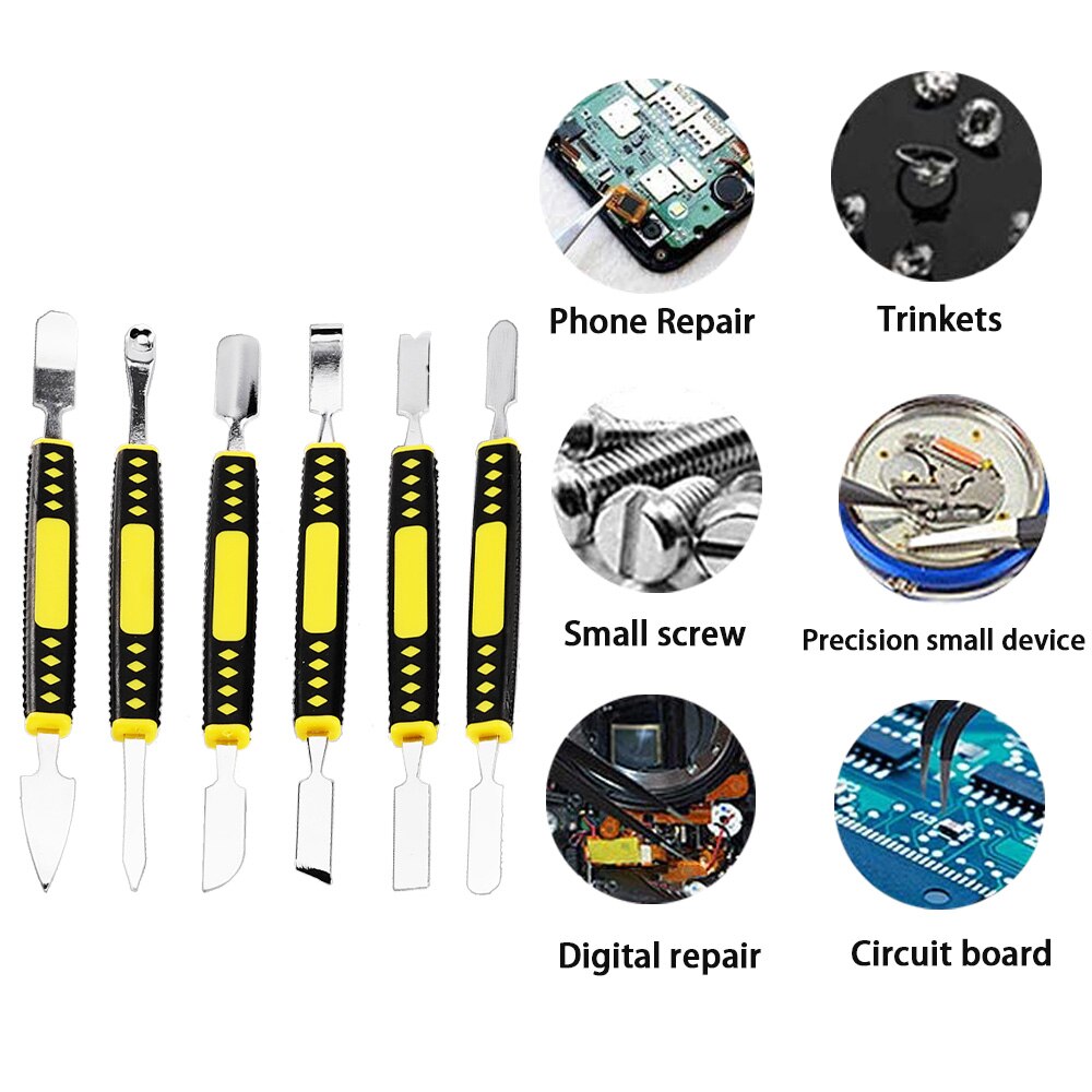 Universelles elektronikreparaturwerkzeug-set mit öffnungshebel und metallspießen für tablets, laptops und handybildschirme – hebelwerkzeug
