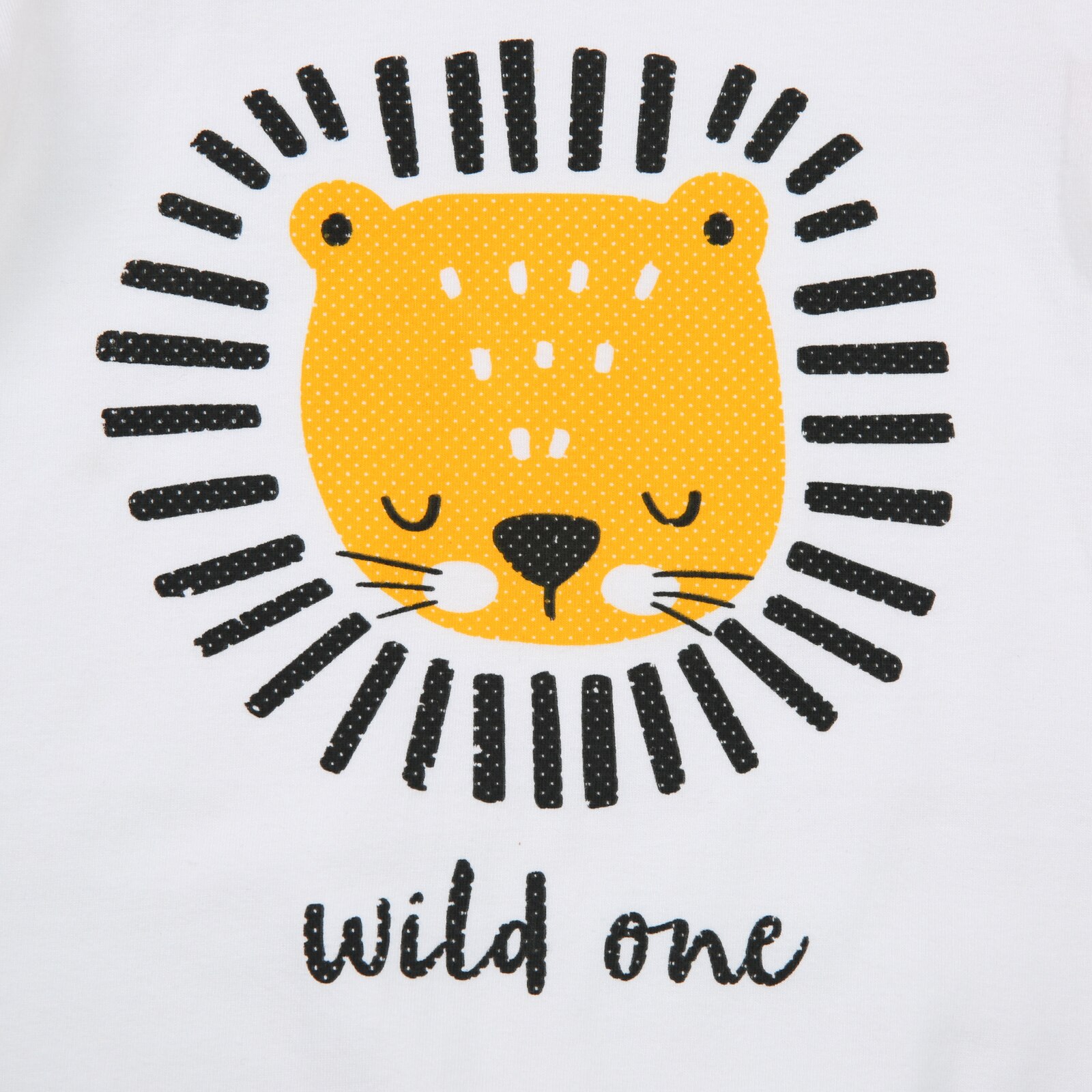 Baby Baby Jongen Meisje Romper Peuter Geel Leeuw Patroon Korte Mouw Kruis Knop Crew Hals Kledingstuk