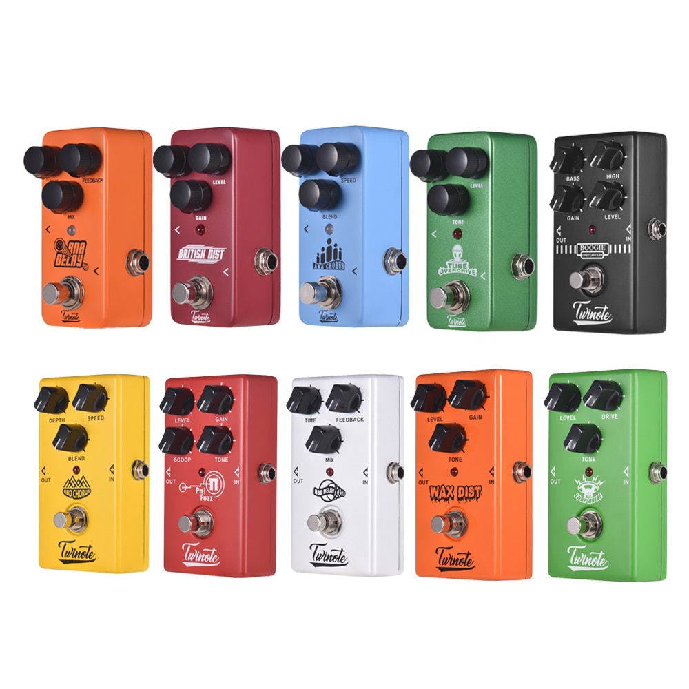 Twinote Serie Gitarre Effekt Pedal 10 Effekte Gitarre Pedal Processsor Volle Metall Hülse True Bypass Gitarre Teile & Zubehör