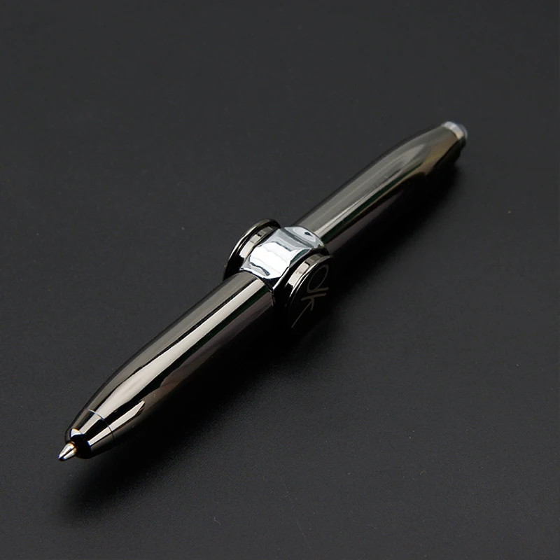 Led Spinnen Pen Fidget Angst Decompressie Gyro Metalen Balpen Kantoor Schoolbenodigdheden Schrijfpennen Speelgoed Voor Kinderen Volwassenen