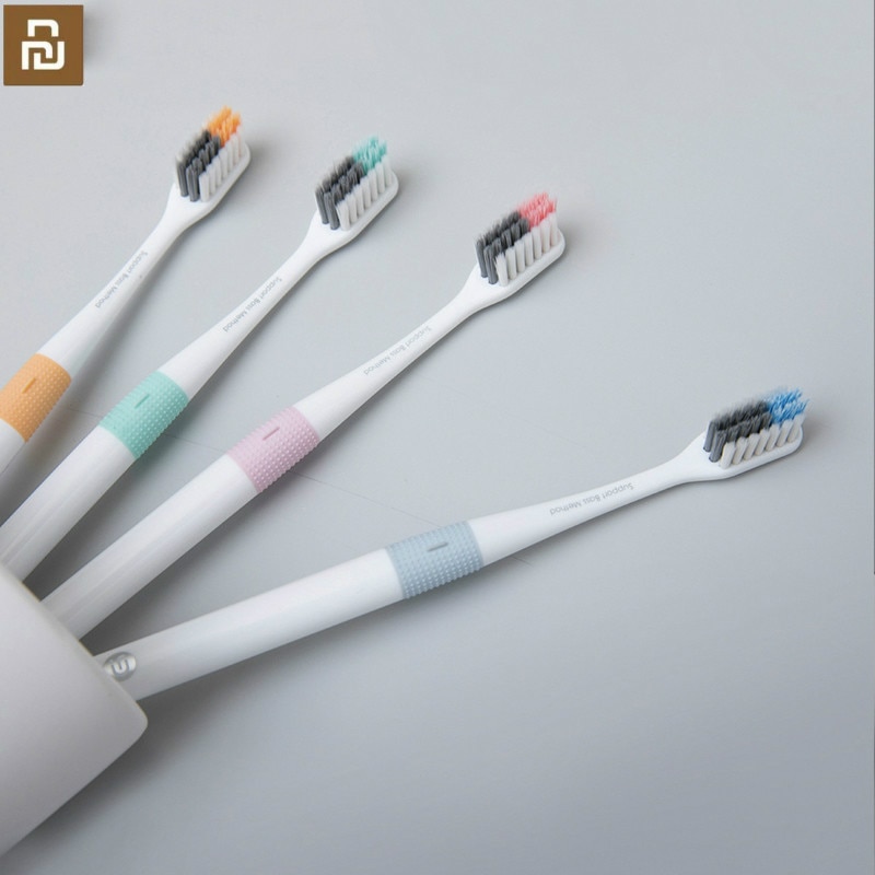 Xiaomi doctorb tandbørste basmetode sandbede bedre børste wire 4 farver dyb rengøring tandbørste inklusive 1 rejsekasse