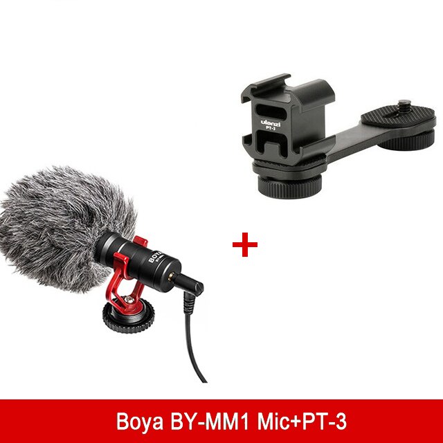 Zhiyun Smooth 4 Stabilizer Gimbal Adapter Accessories Triple Shoe Mount Extension Bar for Freevision vilta M Pro Moza mini S: Add Microphone