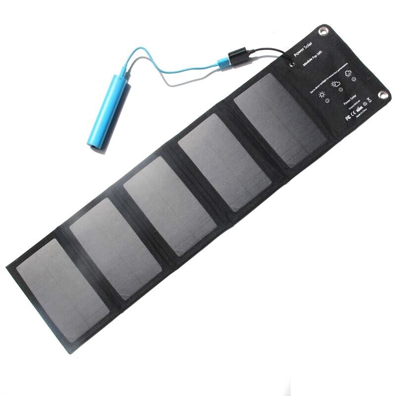 Outdoor 10W5.5V Portable Solar Charger with USB Port Foldable Solar Panel, Camping Hiking Travel for Tablet Laptop Phone