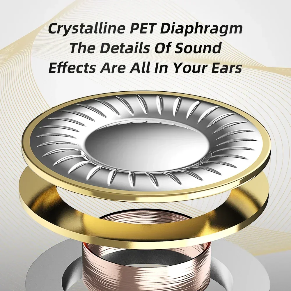 HiFi 7.1 Stereo Sound in-Ear Game Wired Earphones Desktop Gaming Headset Music Earbuds Suitable for Karaoke/live/recording