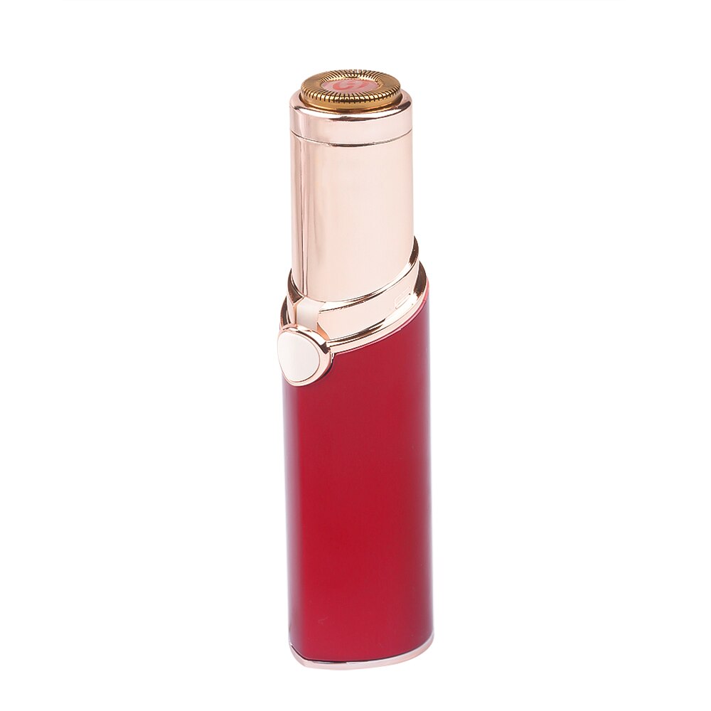 Mini épilateur sans douleur pour le corps, sourcils, en forme de rouge à lèvres, cou, jambes, rasoir Facial: B Red