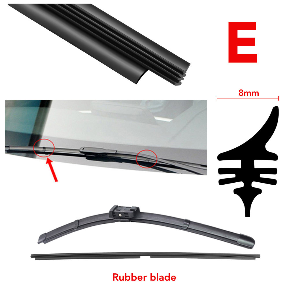 All Type Car Wiper Rubber Refill Blade Soft Insert Strip 35 to 80 CM For BMW Mercedes Benz Windshield Wiper Replacement Parts: Gold / 24Inches 600mm