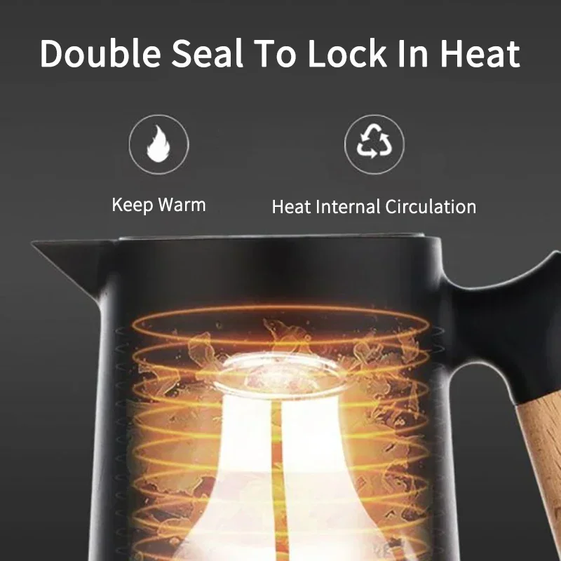 1l Grote Capaciteit Ketel Huishoudelijke Koffiepot Glazen Voering Warm Water Kan Fles Vacuüm Fles Thermos Nordic Thermische Isolatie
