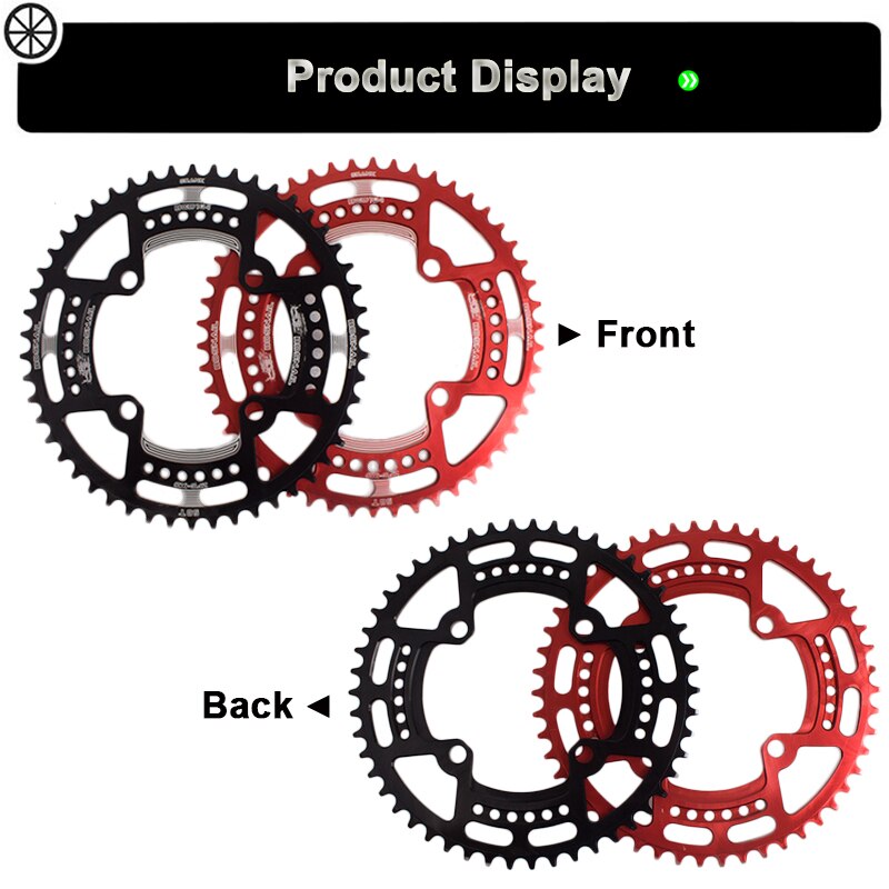 Bdsnail smal breed 104 bcd kettingblad mtb fiets mountainbike kettingblad 44t 46t 48t 50t 52t ketting wielbouten single speed