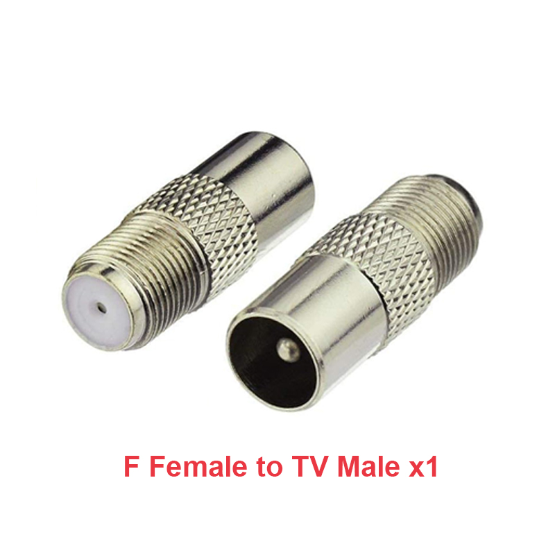 Adaptateurs F Type vers TV IEC, connecteur de prise d'antenne aérienne TV à 90 degrés, adaptateur à Angle droit, prise câble coaxial, ensemble de F-TV, 1 pièce: Ivoire