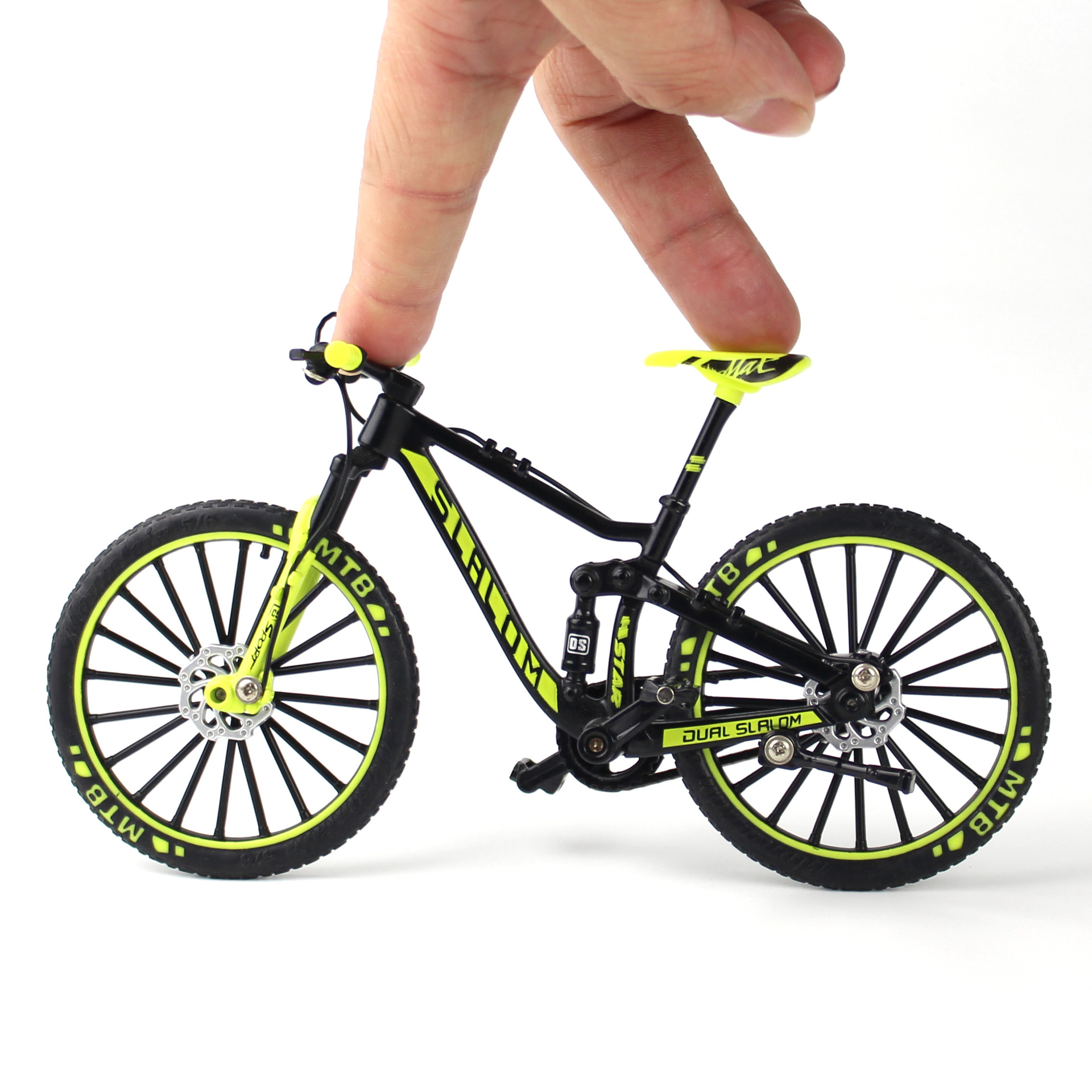 1:10 Finger BMX Bicycle Finger Mountain Bikes Toys BMX Bicycle Model Bike Gadgets Novelty Gag Toys For Kids: YELLOW