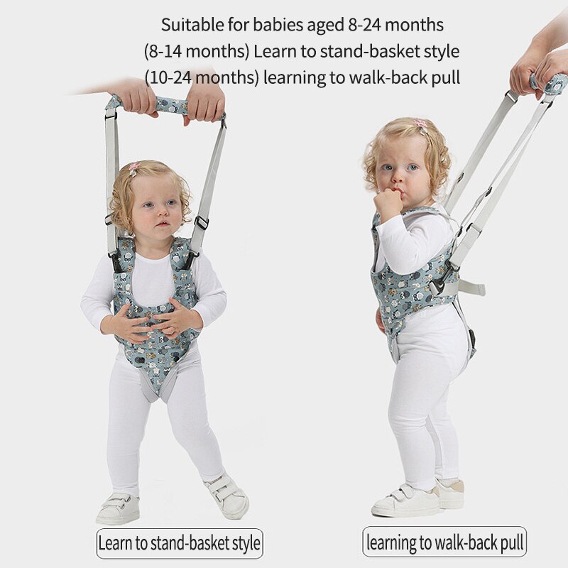 Loopstoeltje Riem Peuter Harness Assistant Rugzak Zuigeling Leren Wandelen Sling Riem Anti-Val Anti-Verloren Voor 8-24Months