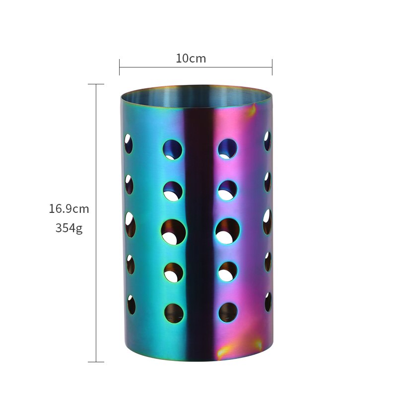 1/7pc Stainless Steel Kitchen Utensils Chopsticks Tube Soup Ladle Colander Set Gold Cooking Tool Set Egg Stirrer Kitchenware Set: 1pcs Rainbow NO.0