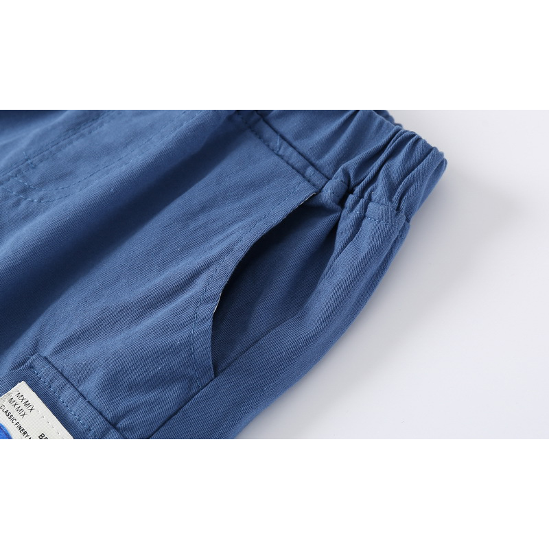 Mudkingdom 2022 Baby Boys Shorts Pocket Elastic Waist Kids Short Clothes for Children Clothing Boy Summer Cotton Cargo Pants