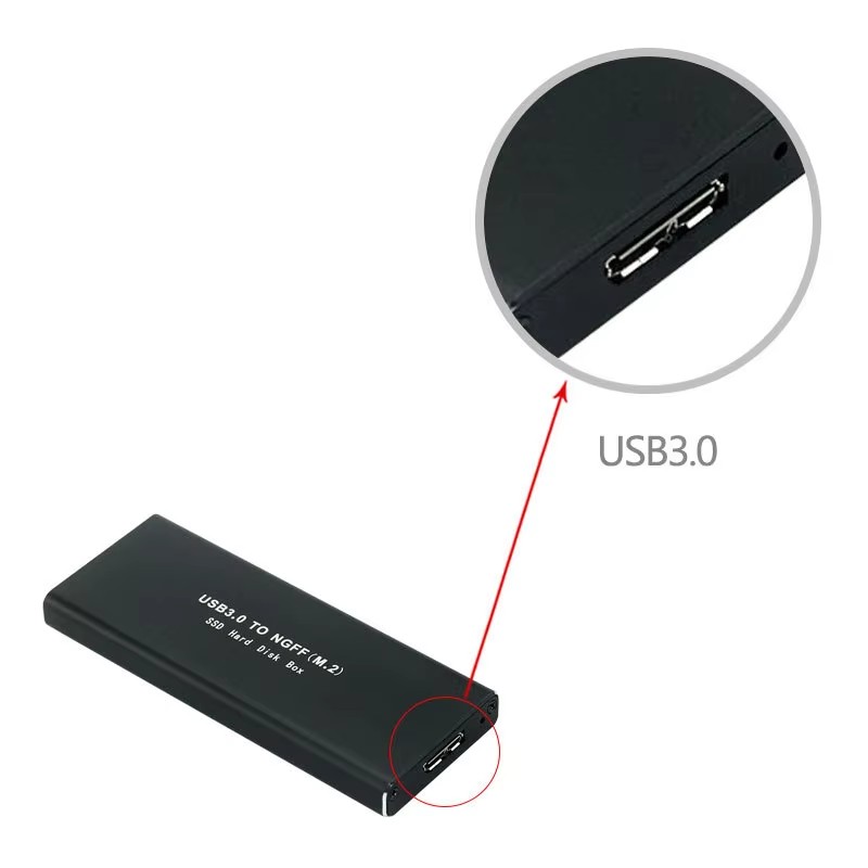 NGFF Hard Disk External M.2 Solid State 5Gbps SSD Cooling Metal Case USB3.0 PC for 2230/2242/2260/2280 Mobile HDD Enclosure MN01