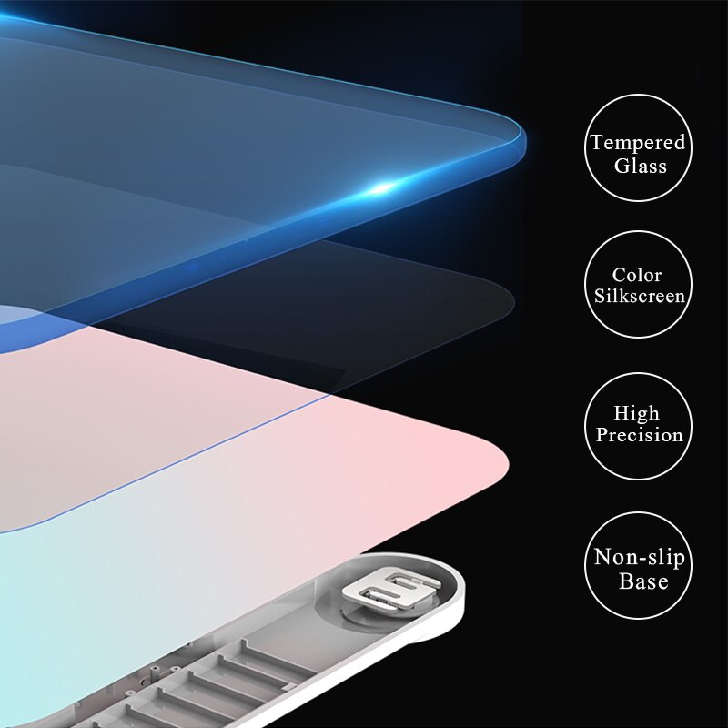 Bluetooth Weighing Scale Aurora Bathroom Electronic Scale Bluetooth Body Fat Digital Smart Scale LED Dispaly 18 Data Sync App