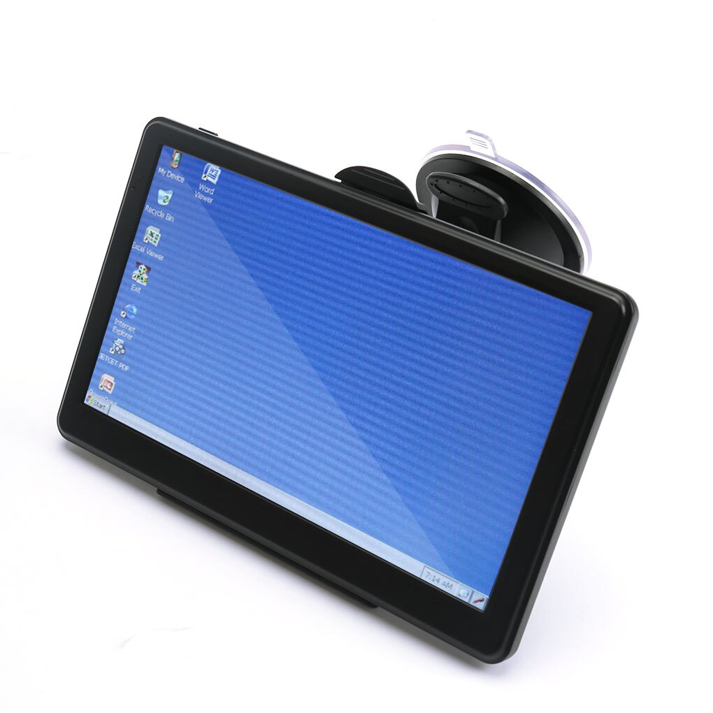 Sistema Windows 7 "HD pantalla táctil Bluetooth coche camión Navegador de navegación GPS negro con sombrilla