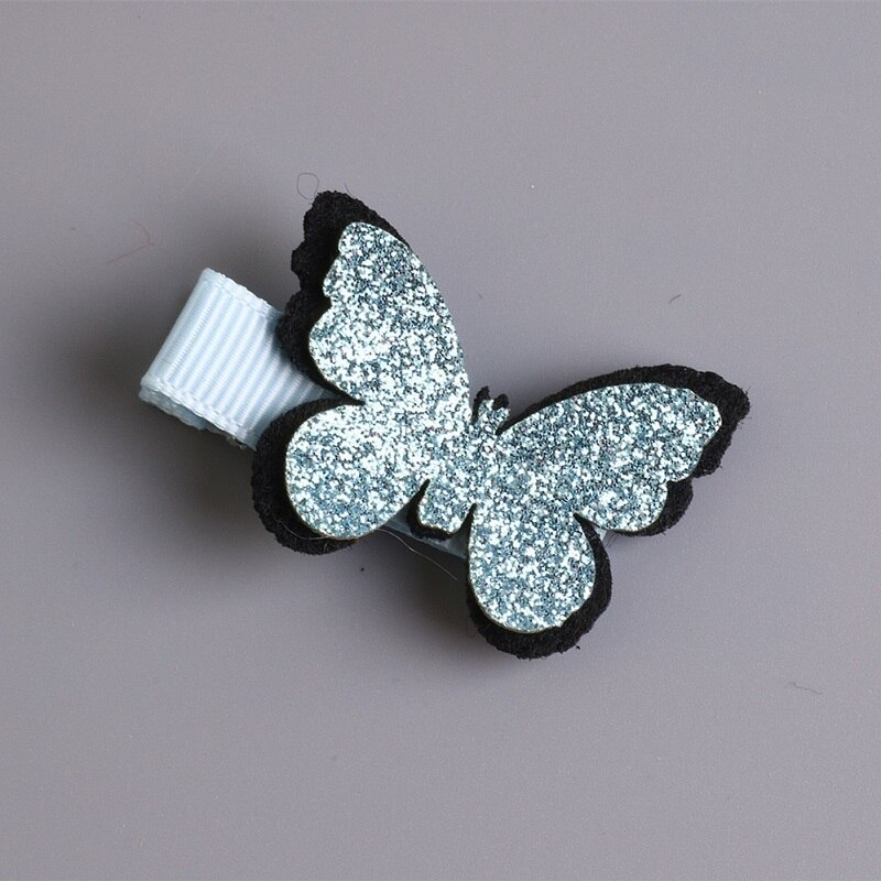 1 Pcs Leuke Baby Meisjes Haaraccessoires Pailletten Hart Vlinder Haarspeldjes Glitter Stars Clip Pin Kids Kinderen Haarspeld: 11