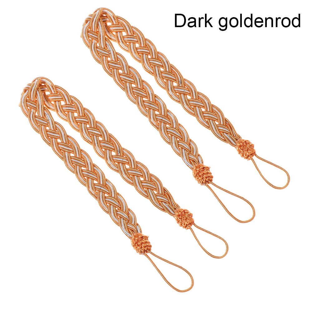 2 pezzi tiranti per tende magnetici forte magnetico casa multicolori holdback tenda cravatta fibbia clip senza punzonatura cinghie decorazioni fai da te: B-dark goldenrod