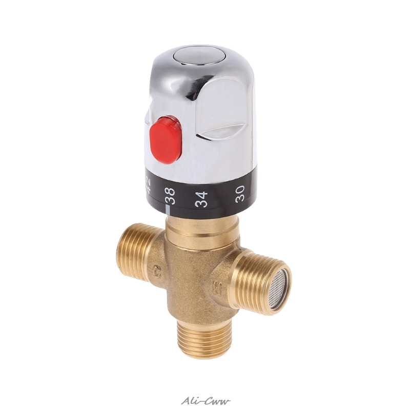 Brass Luxury Thermostatic Mixing Valve Temperature Control Valve for solar water heater valve parts Thermostatic Mixers