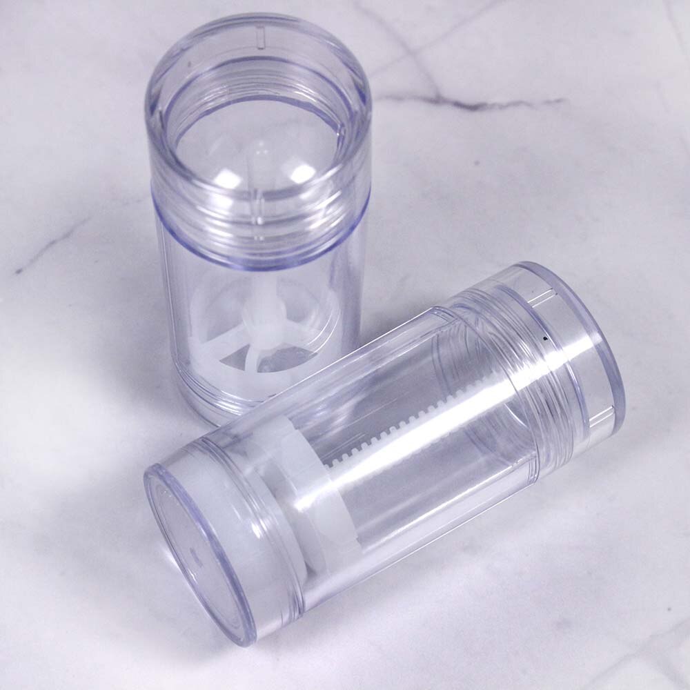 High Capacity Deodorant Container Cosmetic Lotion Fondation Bar Empty Package Plastic Transparent Solid Glue Tube 30g 50g 75g