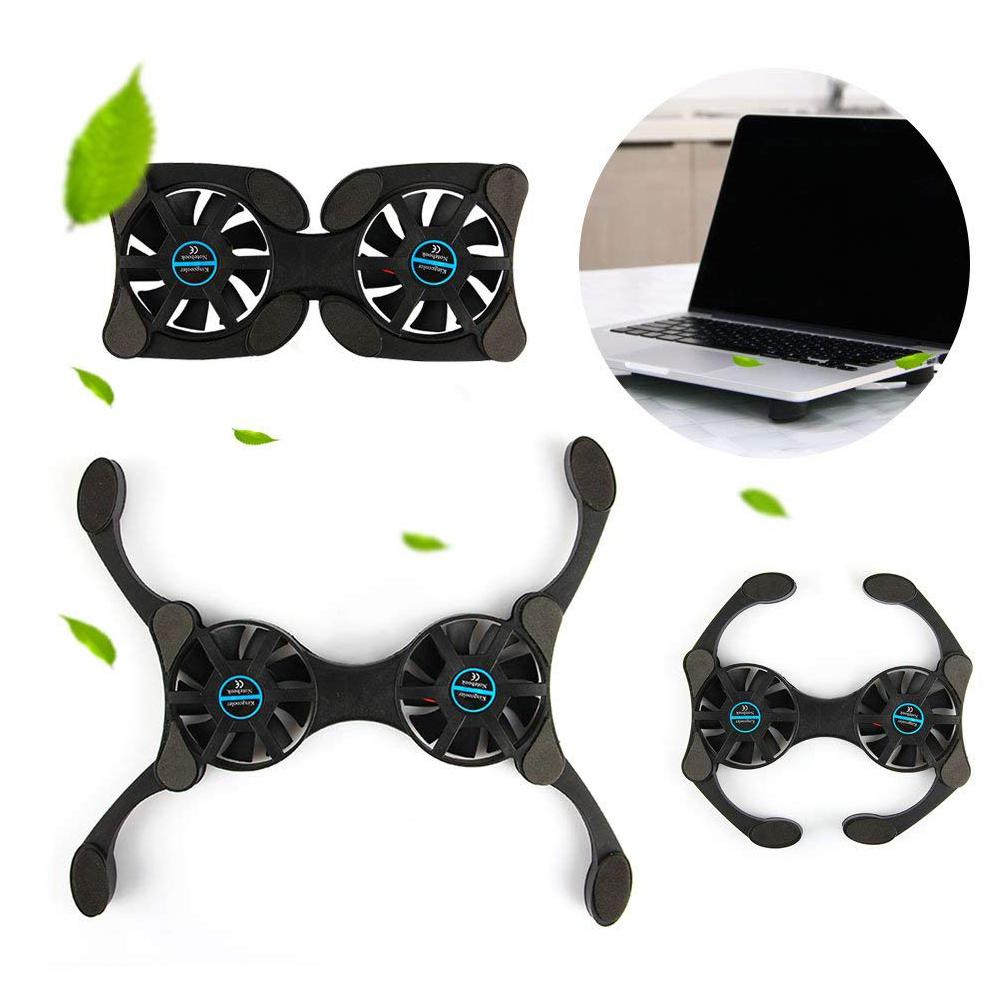 USB Mini Laptop Cooling Pad with Double Fans Mini Octopus Notebook Cooler Cooling Pad for 7-15 Inch Notebook Laptop r20