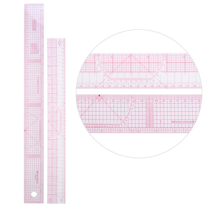 9pcs/set Multi-function Clothing Sample Cutting Ruler Metric Yardstick Rulers Drawing Tailor Ruler Curve Yardstick Sewing Tools