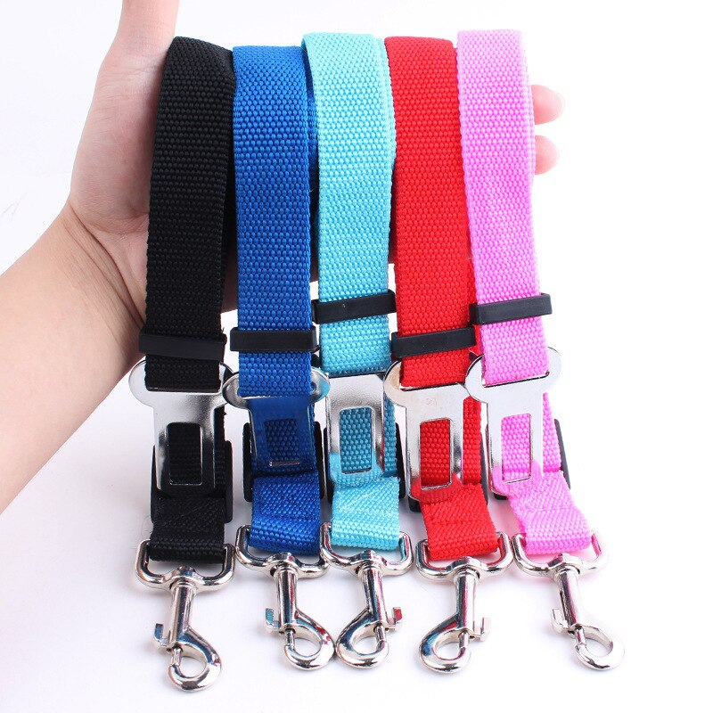 Veilig Rijden Huisdier Autogordel Nylon Ajustable Kat Hond Harnas Leiband Pet Seat Belt Travel Clip Voor Medium kleine Hond