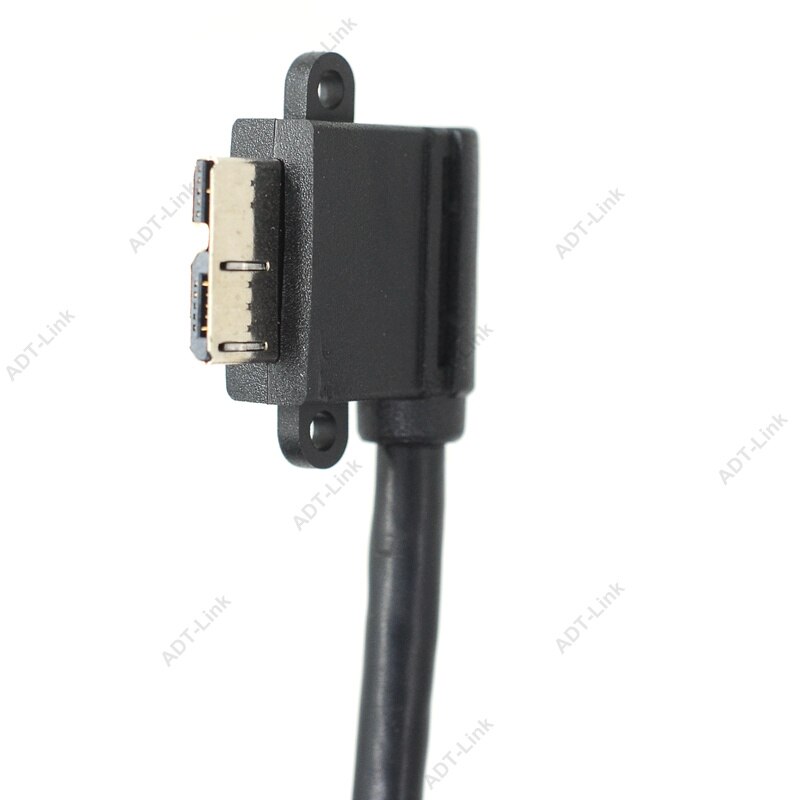 Dobbel albue usb 3.0 kabel venstre og høyre vinklet 90 grader usb 3.0 usb 3.0 a hann til micro b hann 90 graders kabel svart 25cm