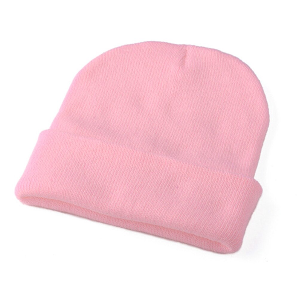 Unisex beanie hatte stilfuld strik hue til vinter dagligt slid varm holde blød stretchy: Lyserød