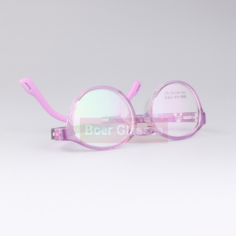 Montura de gafas para niños RX, gafas para niños y niñas, montura completa segura y cómoda, gafas graduadas 035: Purple