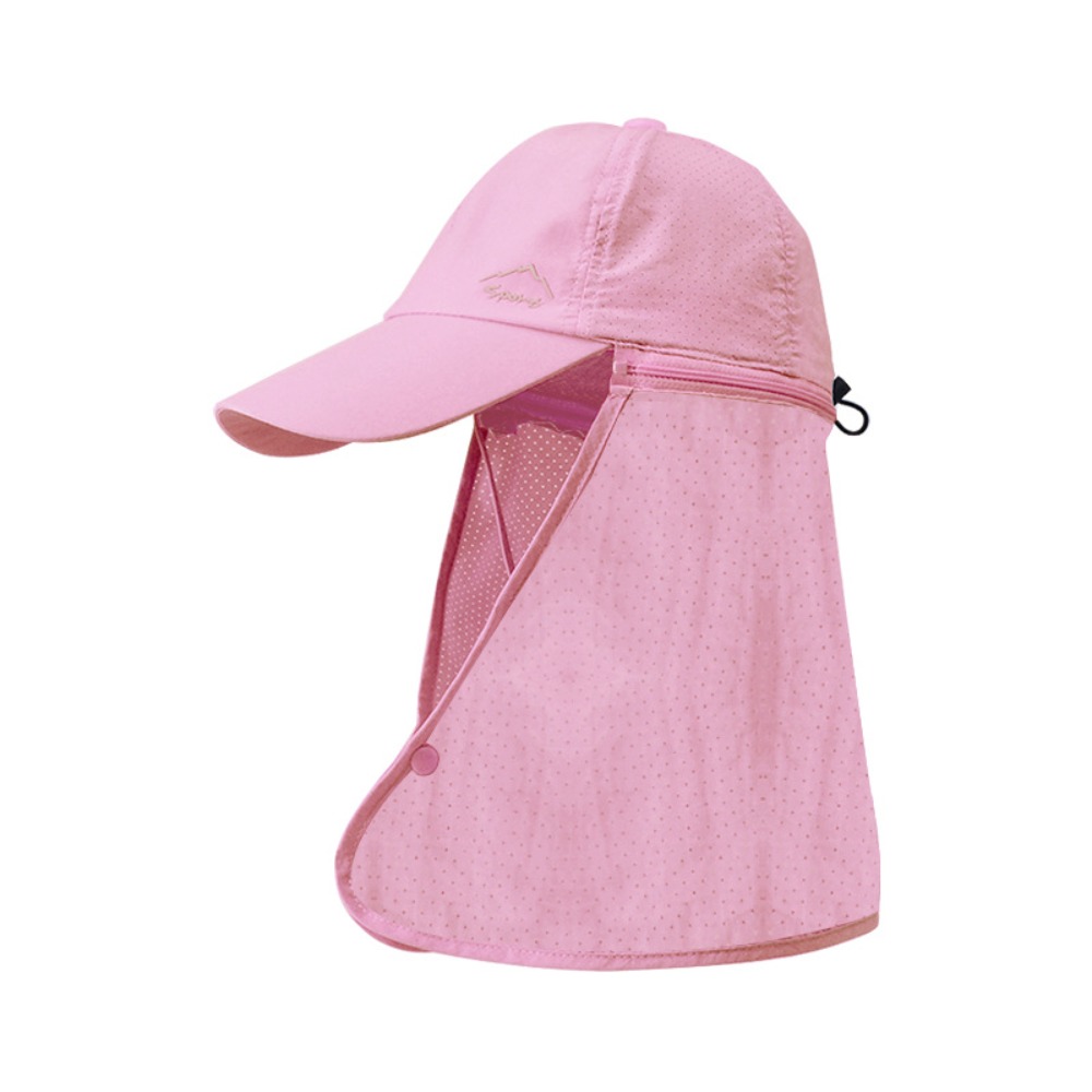 Protección solar Sombrero impermeable para el sol Secado rápido Gorra de béisbol de pesca de ala ancha Mantón desmontable Gorra de playa transpirable: Gris