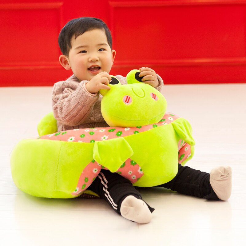Silla para aprender a sentarse, cojín cómodo de viaje, alfombrilla para asiento de coche, dibujos animados de animales, sofá de soporte para bebé