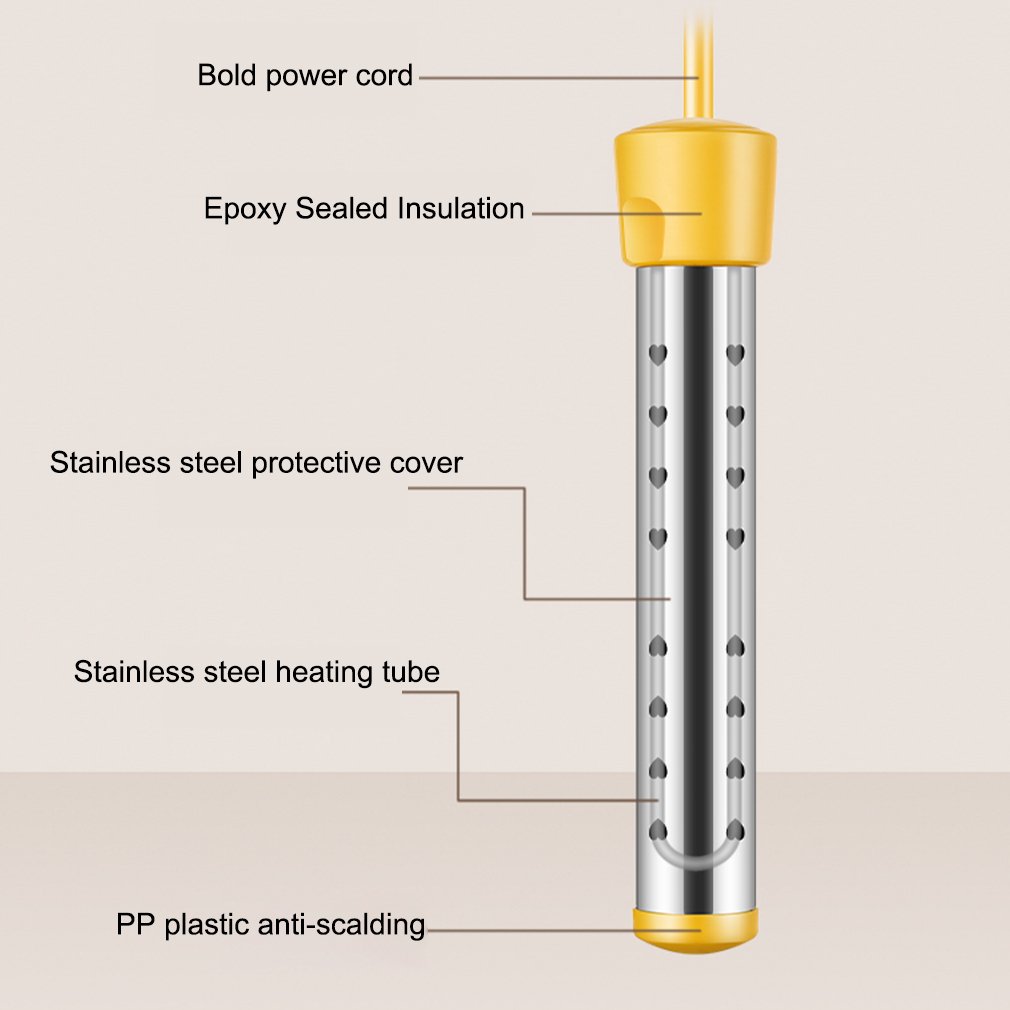 Portable Pool Water Heater 2000W Immersion Tubular Electric Heater Mini Swimming pool heating Machine For Home US Plug