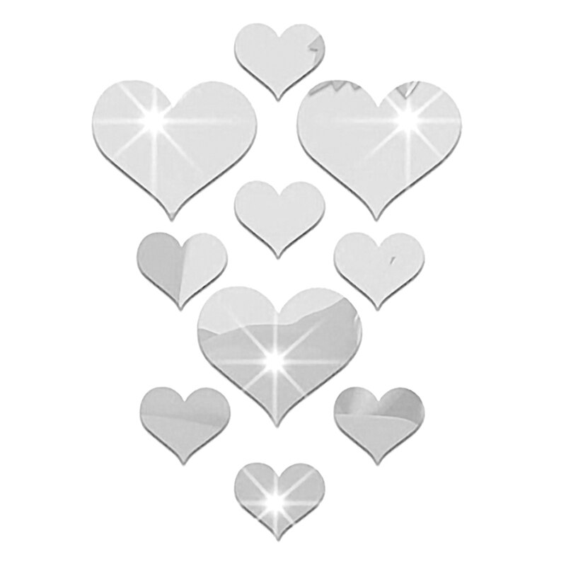 10pcs 20x5CM Strips Mirror Tile Wall Stickers Decals Mosaic Home Bathroom Decor DIY Long Wall Mirror Stickers: 7