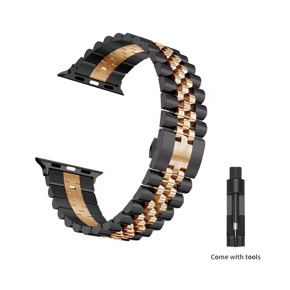 Stalen horlogeband voor Apple Watch Ultra Band ultra 49 mm 40 mm 44 mm Metaal 38 mm 42 38 IWatch-serie 10 9 8 7 6 SE 5 4 45 mm 46 mm: Antieke Zwarte / 12mm