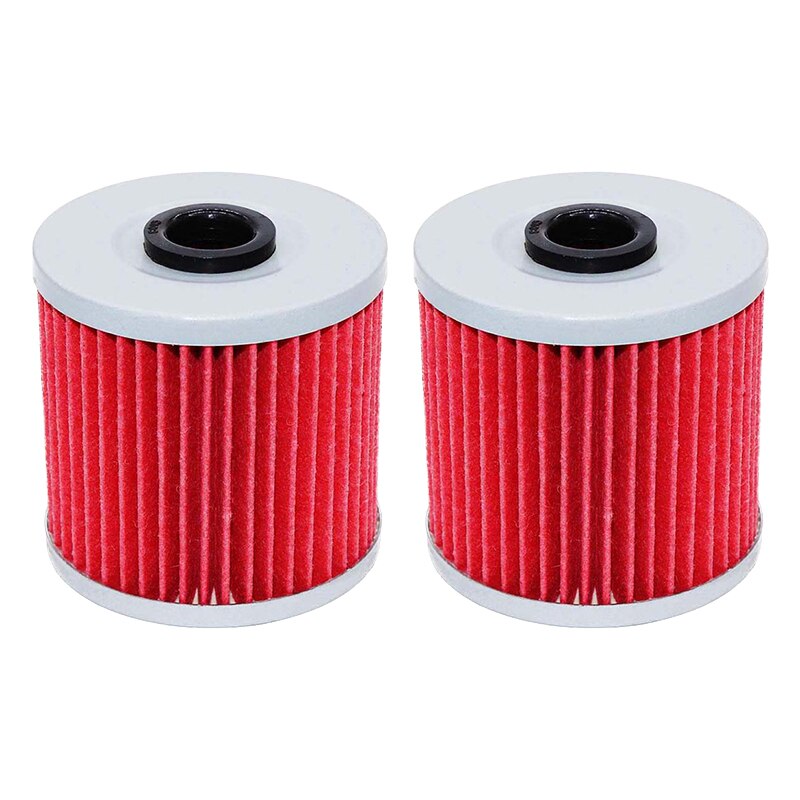 1/2/4pcs Filtro De Óleo Da Motocicleta para KAWASAKI BJ250 TR250 Estrella 250 Lakota 300 KLF220 KEF300 Bayou KLF250 KLF300 KLT200 KLT250: 2 pieces Red