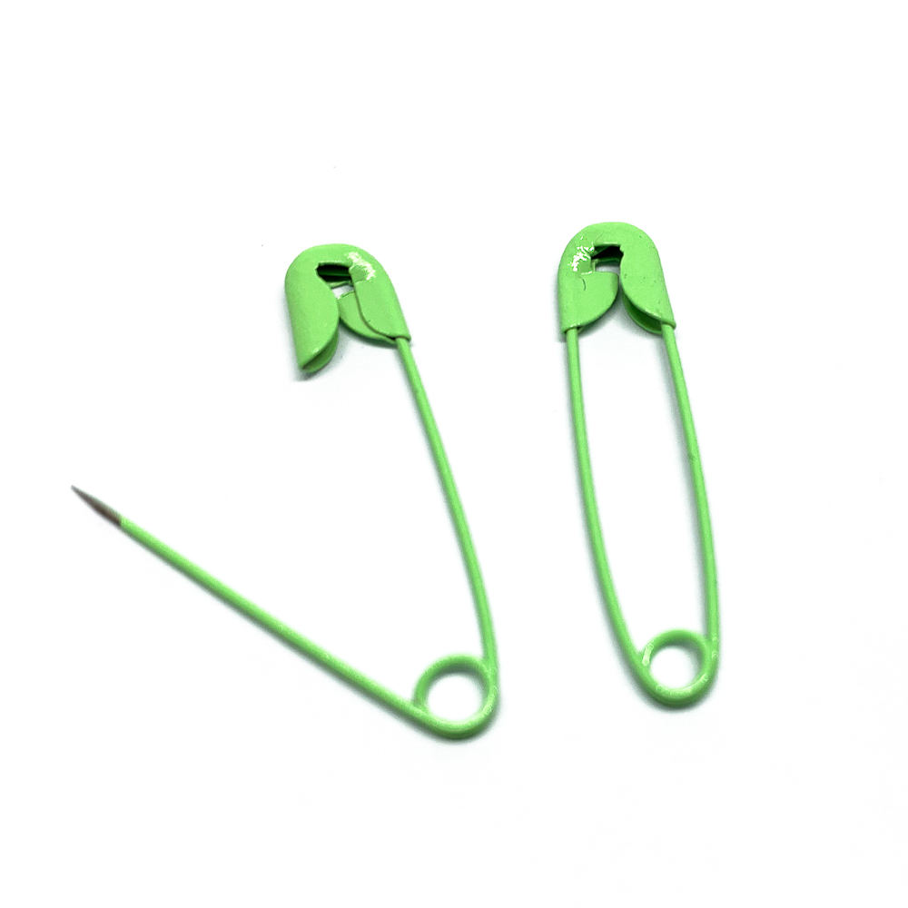 Épingles de sûreté colorées de 30mm, 100 pièces, accessoires de couture, bricolage, aiguilles en acier inoxydable, petite broche, vêtements: light green 14