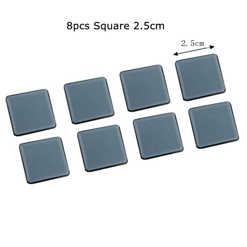 1 Set Slider Pad Furniture Table Bases Protector Coaster Carpet Ground Magic Moving Anti-abrasion Floor Mat SYT9252: 8pcs Square 2.5cm