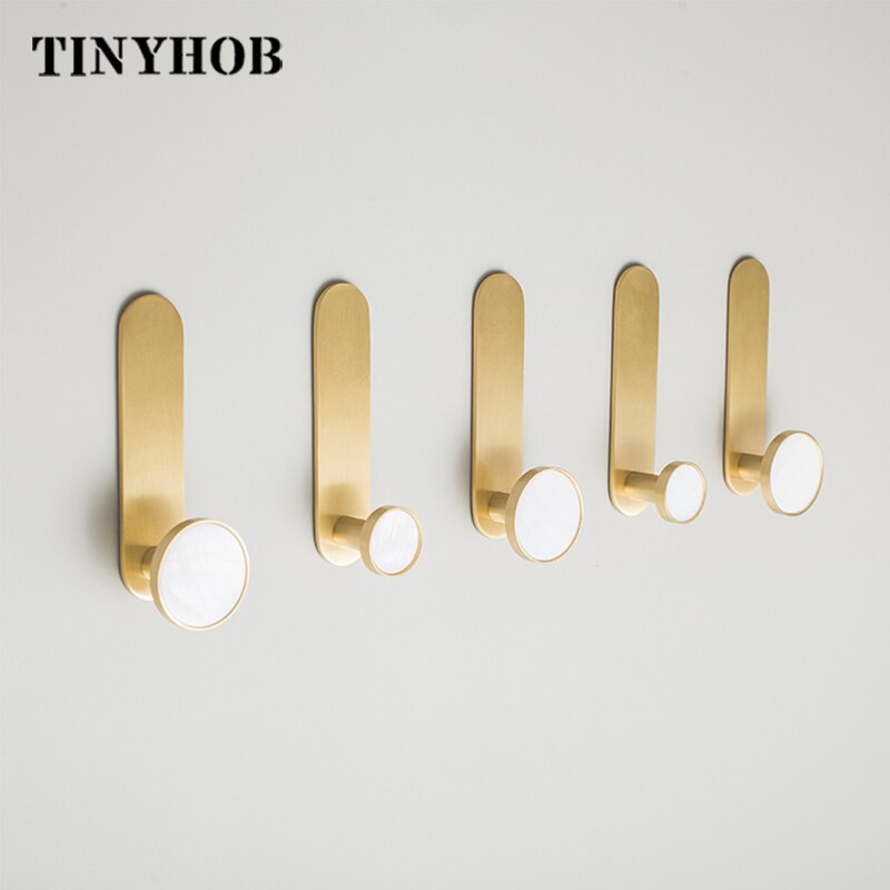 Massief Messing Kleerhanger Muur Gemonteerde Kapstok Decoratieve Sleutelhouder Hoed Sjaal Handtas/Gratis Ponsen Deur Zonder Trace nail