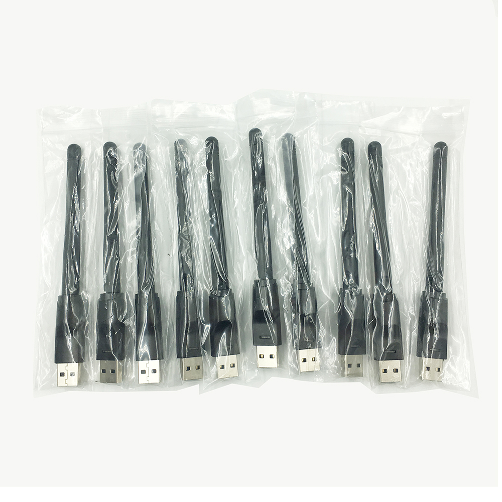 [10 pces] mt7601 wifi adaptador 150mbps 2.4ghz 802.11/b/g/n usb2.0 rotativo usb wi-fi antena 7601