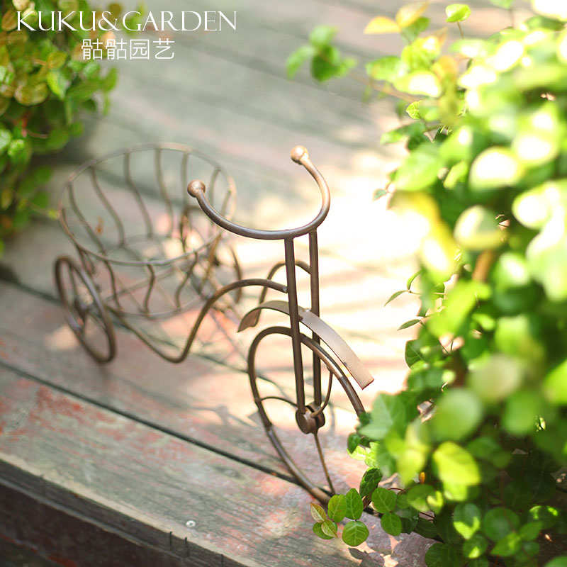 Europese Tieyi Retro Mini-Driewieler Fiets Vorm Creatieve Bloem Stand Multi-Flesh Tieyi Bloempot Regeling