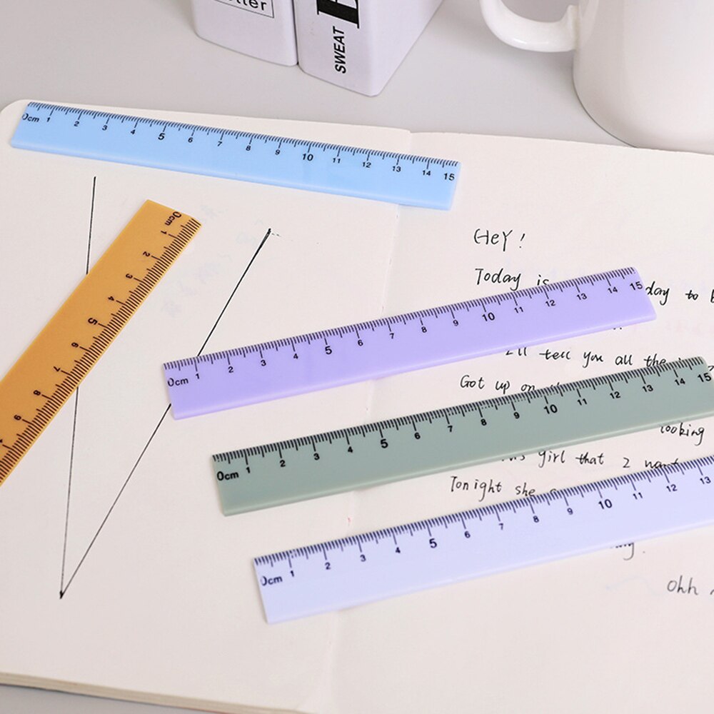 1pc Students Stationery draw lines office accessories measuring tool Drafting Supplies Ruler