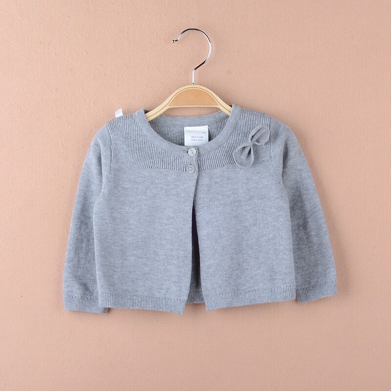 1-5yrs Gray Girls Sweater Cardigan Single Button Spring Outerwear Boys Jacket for 1 2 3 4 5 Year Old Kid Clothes 185063