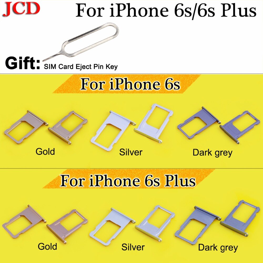 JCD Willekeurig Kleur Sim-kaart Lade Houder Slot voor Iphone 6 s 6 s Plus 6 sPlus SIM Houder Slot lade Container Adapter voor iPhone 6 s