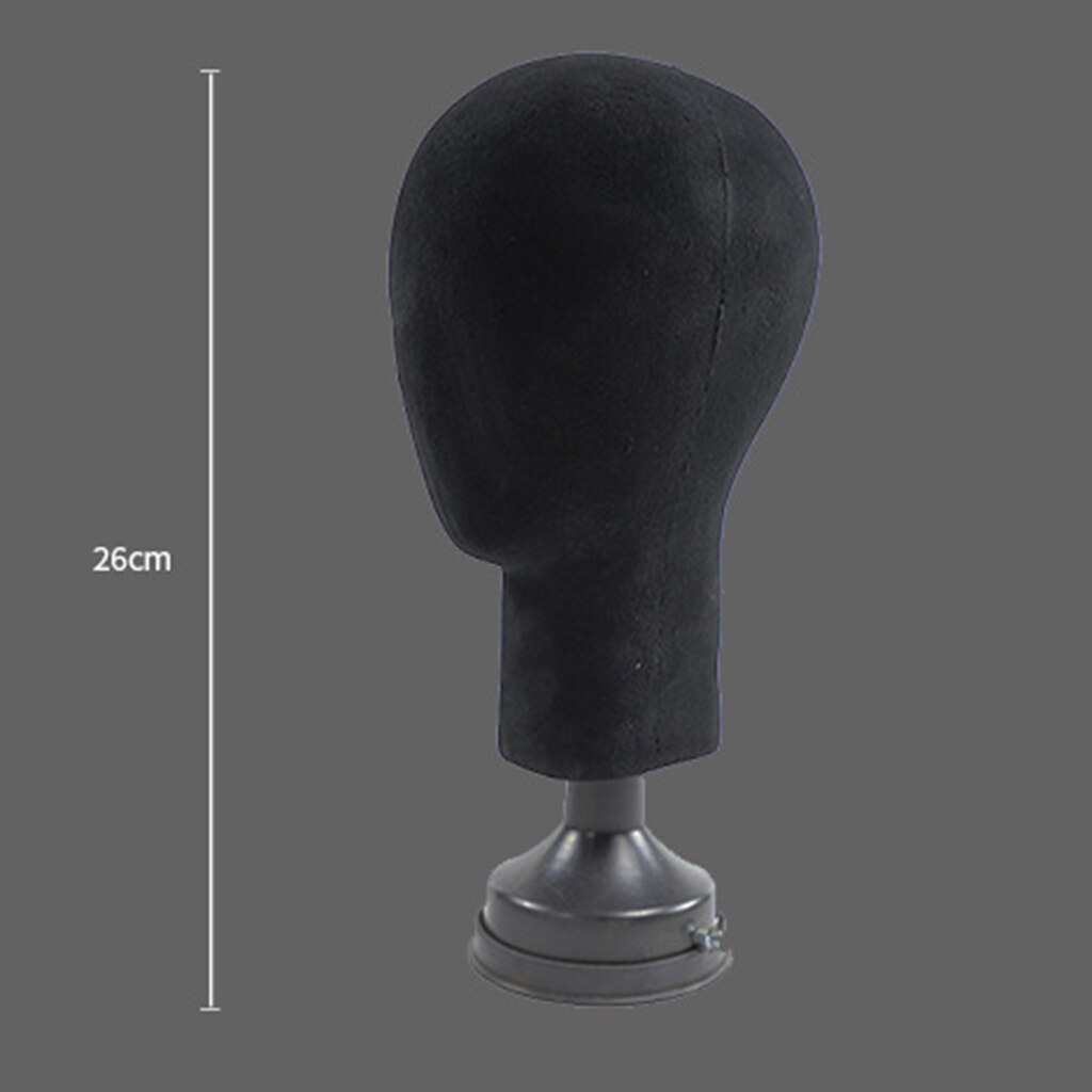 Z polistyrenu piankowy manekin głowa Model czarny manekin peruki co robić przedłużania włosów okulary kapelusz wyświetlacz stojak 1PC