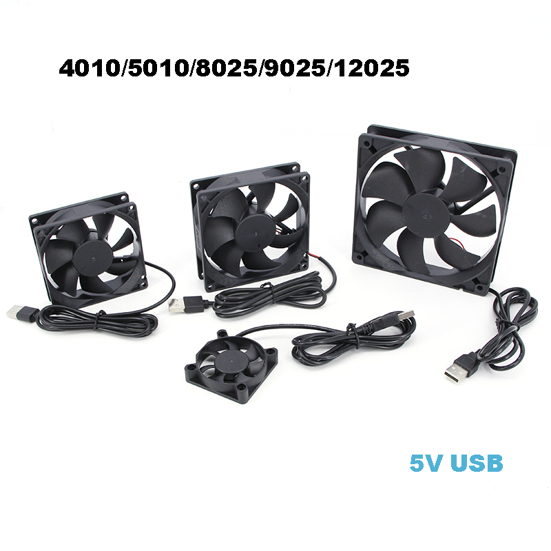 5V Brushless Cooling Fan USB Ventiliator Computer Case Cooler Oil-impregnated PBT CPU Radiator USB Fan PC USB Gadgets J17